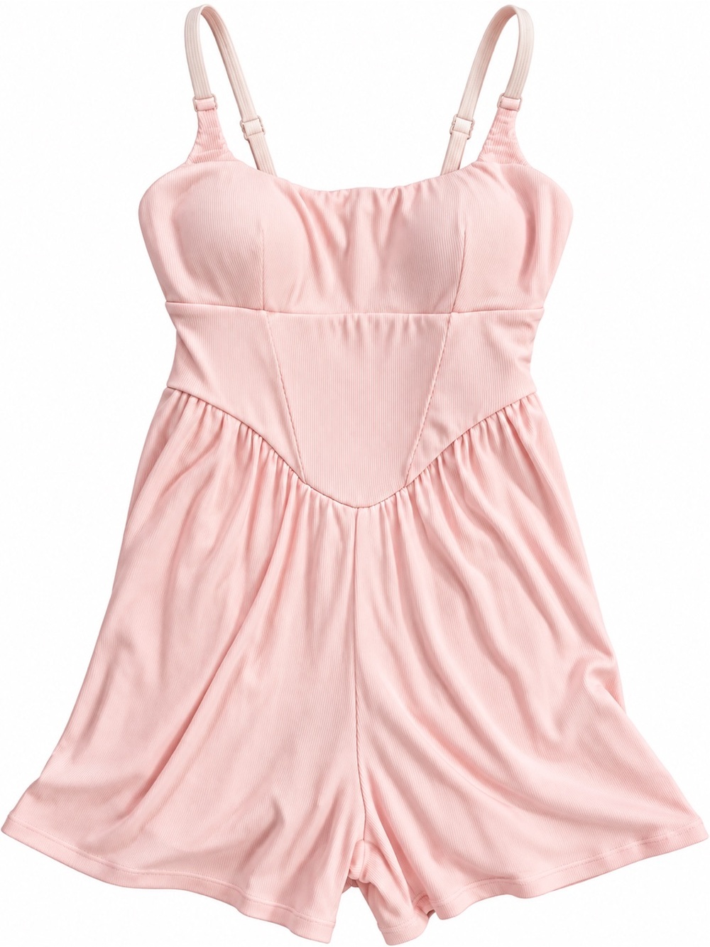 Popilush Shapewear Romper Light Blush Pink Adjustable-Strap
